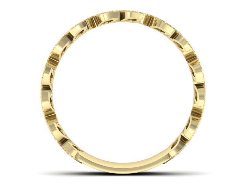 Obrączka żółte złoto z tanzanitami i brylantami - p16231zt - 2