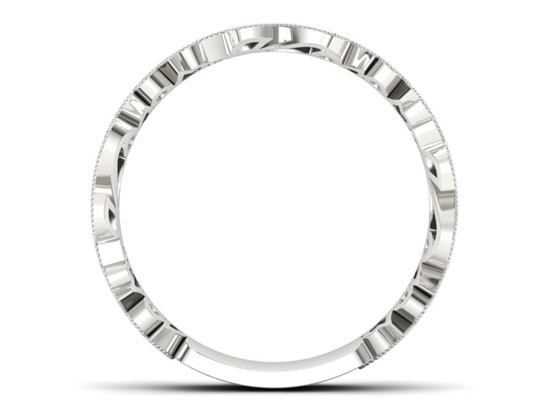 Obrączka białe złoto z rubinami i brylantami 585 - p16232br - 2