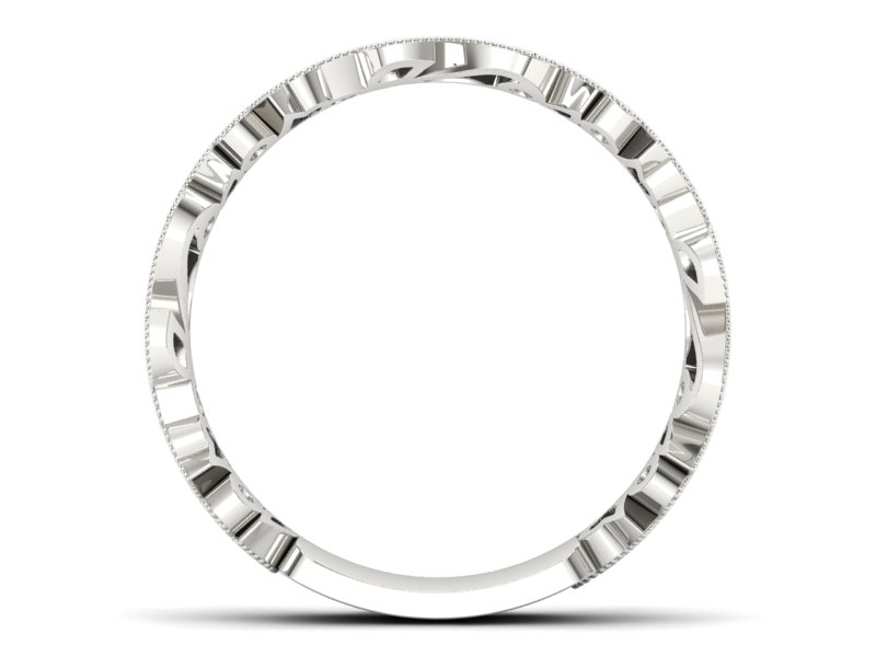 Obrączka białe złoto z szafirami i brylantami - p16232bsz - 2