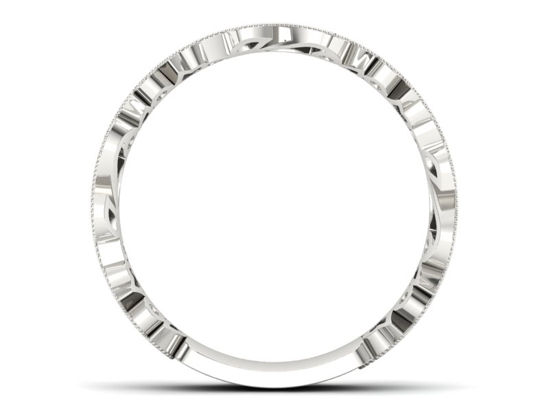 Obrączka białe złoto z topazami i brylantami - p16232btp - 2