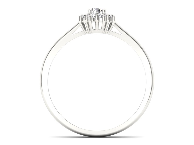 Złoty pierścionek z brylantami białe złoto - p16238b - 2