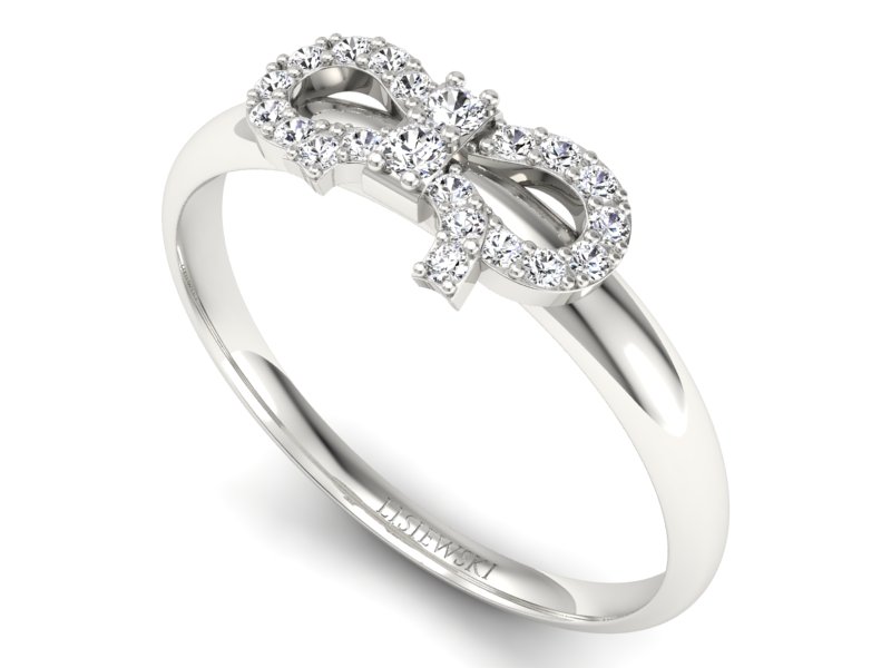 Pierścionek zaręczynowy z brylantami białe złoto - p16241b - 3