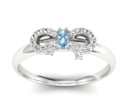 Pierścionek białe złoto z topazami z brylantami - p16241btp