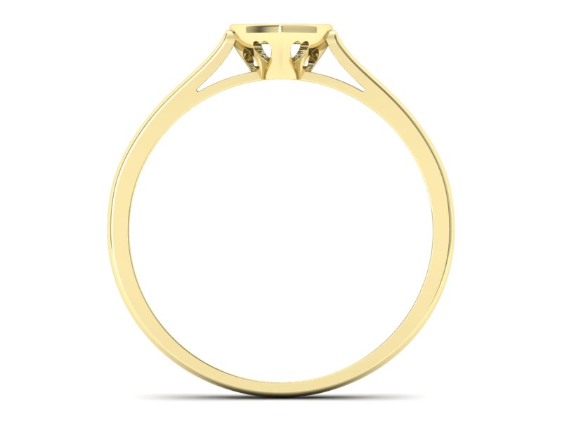 Złoty pierścionek z brylantami żółte złoto - p16245z - 2