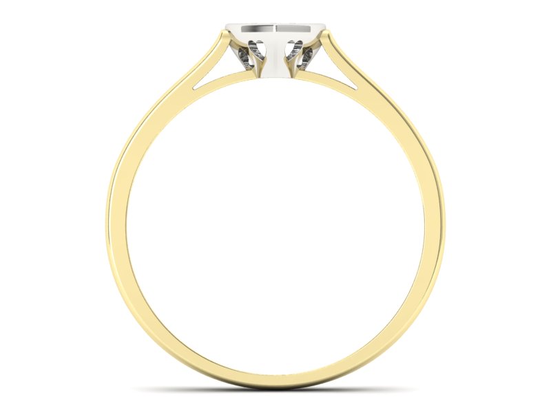 Pierścionek zaręczynowy z diamentami - p16245zb - 2