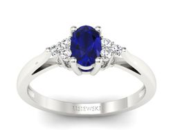 Pierścionek ze spinelem i brylantami białe złoto - p16248bsp