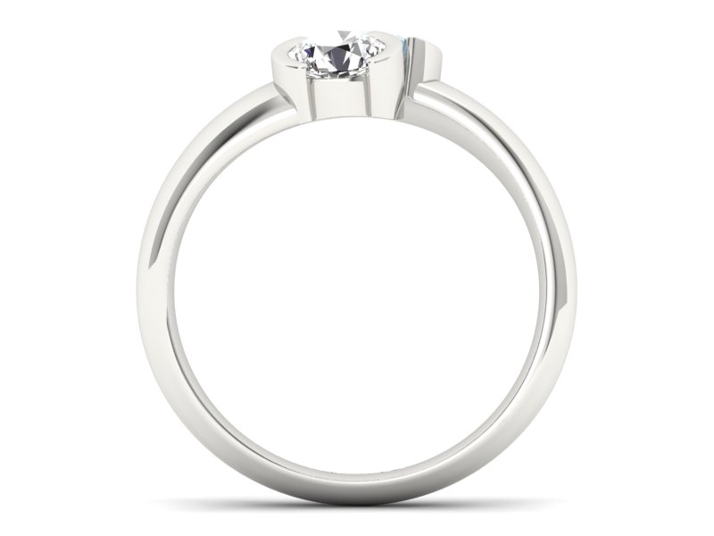 Złoty pierścionek z brylantem i topazem - p16266ba - 2