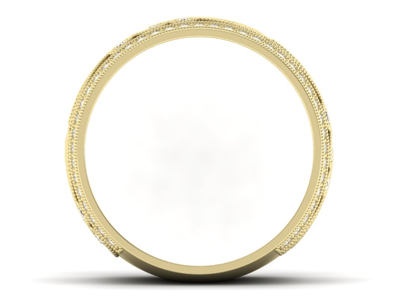 Obrączka z brylantami żółte złoto próba 585 - p16269z