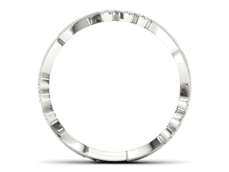 Obrączka ślubna z brylantami białe złoto 585 - p16271b