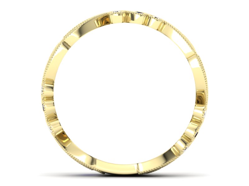 Obrączka z szafirami i brylantami żółte złoto - p16271zszc - 2