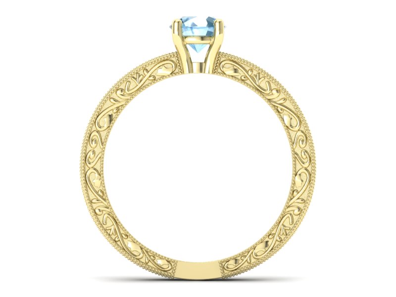 Złoty pierścionek z topazem żółte złoto - p16277ztp - 2