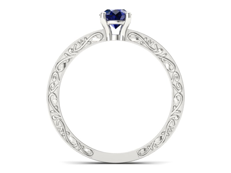 Złoty pierścionek ze spinelem i brylantami - p16279bsp - 2