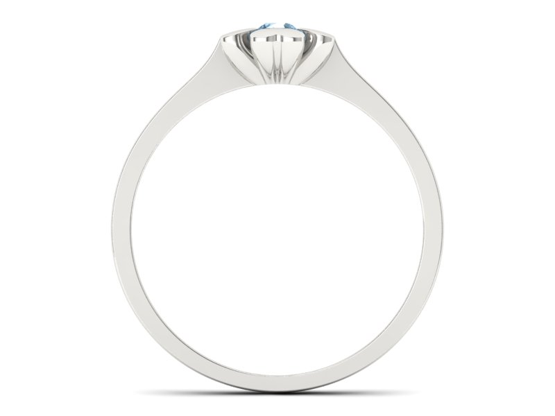 Luksusowy złoty pierścionek z topazem w białym złocie - p16285btp - 2