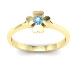 Złoty Pierścionek z topazem żółte złoto 585 - p16285ztp