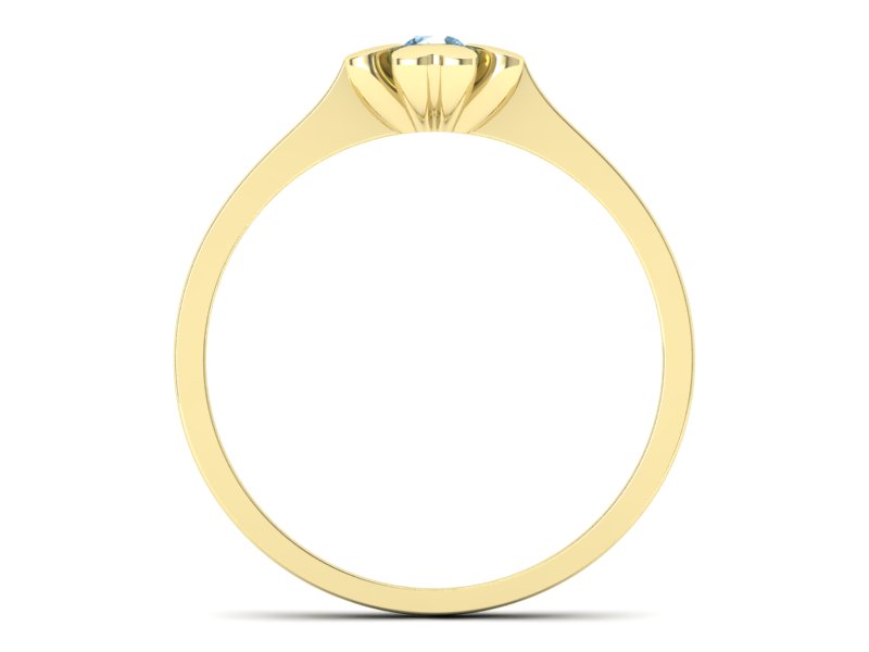 Złoty Pierścionek z topazem żółte złoto 585 - p16285ztp - 2