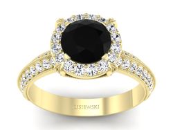 Pierścionek z brylantami złoto - P16290zcz