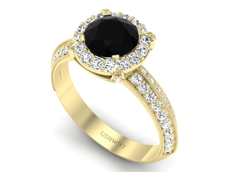 Pierścionek z brylantami złoto - P16290zcz - 3