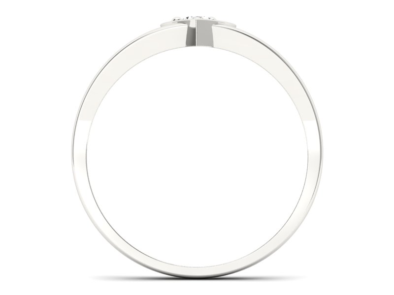 Pierścionek zaręczynowy z diamentem białe złoto - p16311b - 2