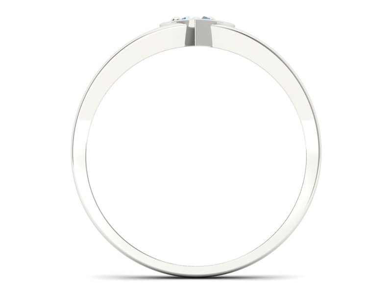 Złoty pierścionek z topazem białe złoto - p16311btp - 2