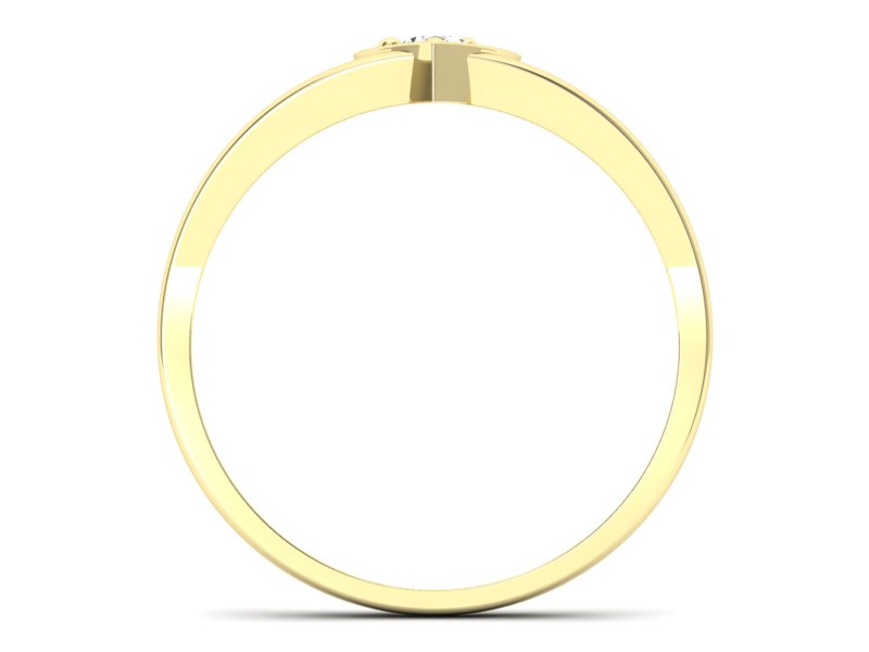 Złoty pierścionek z brylantem żółte złoto - p16311z - 2