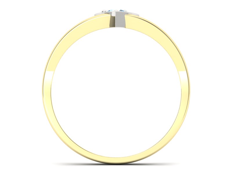 Pierścionek z topazem żółte białe złoto - p16311zbtp - 2