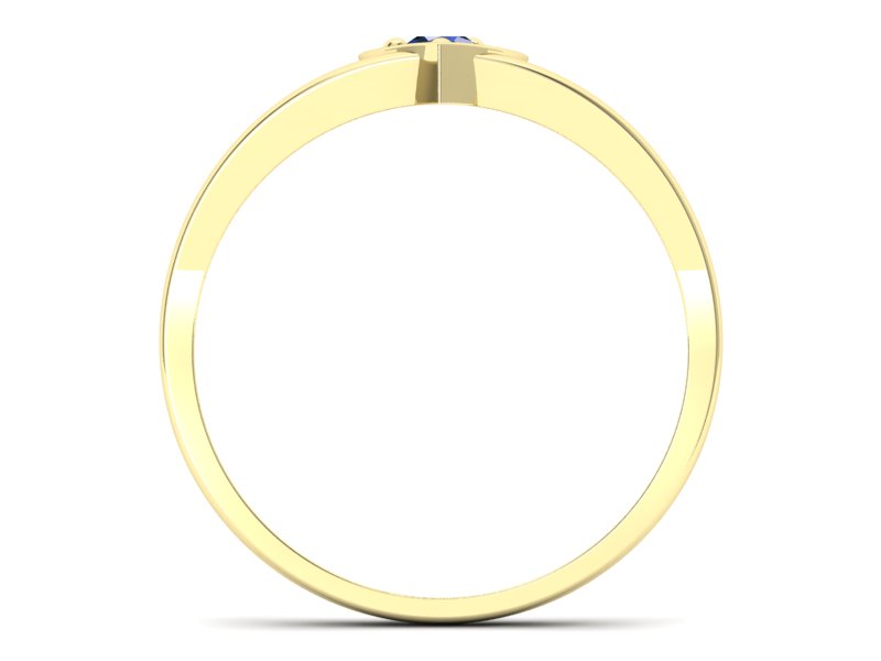 Pierścionek zaręczynowy z szafirem żółte złoto - p16311zsz - 2