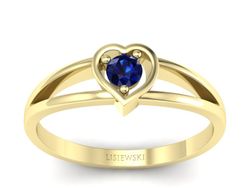 Pierścionek zaręczynowy z szafirem żółte złoto - p16311zsz