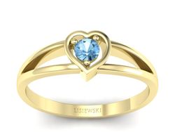 Złoty pierścionek z topazem żółte złoto - p16311ztp