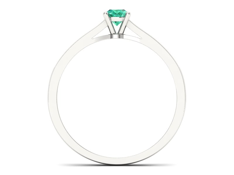 Złoty Pierścionek ze szmaragdem i brylantami - p16312bsm - 2