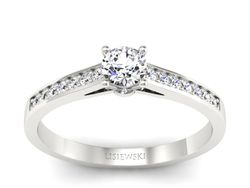 Pierścionek z platyny z brylantami próba 950 - p16312pt