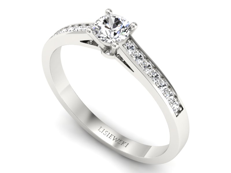 Pierścionek z platyny z brylantami próba 950 - p16312pt - 3