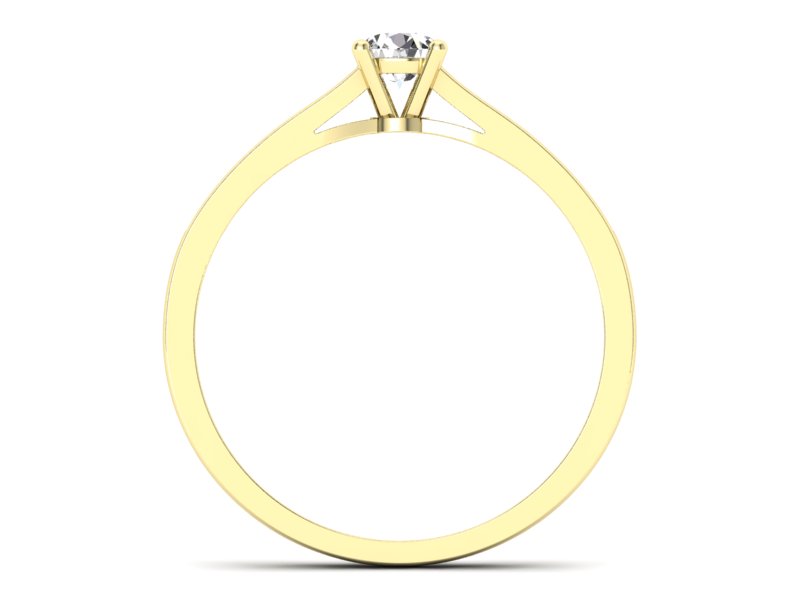 Złoty Pierścionek z brylantami żółte złoto 585 - p16312z - 2