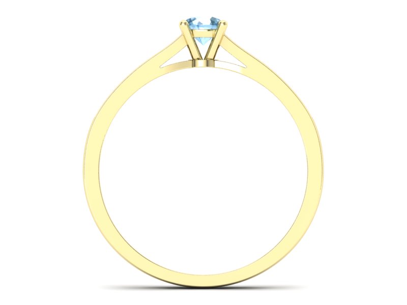Pierścionek z topazem i brylantami żółte złoto - p16312ztp - 2