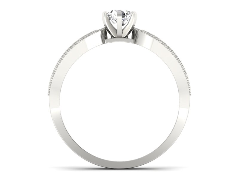 Pierścionek zaręczynowy z brylantami białe złoto - p16315b - 2