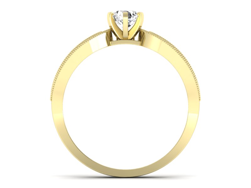 Złoty Pierścionek z brylantami żółte złoto 585 - p16315z - 2