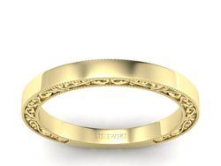 Obrączka płaska soczewkowa żółte złoto - p16317z
