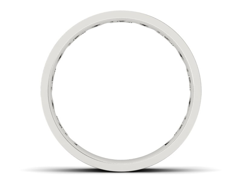 Obrączka białe złoto płaska soczewkowa - p16324b - 2