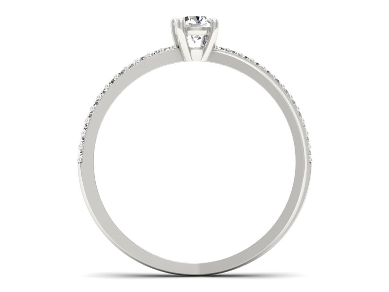 Pierścionek zaręczynowy z brylantami białe złoto - p16329b - 2