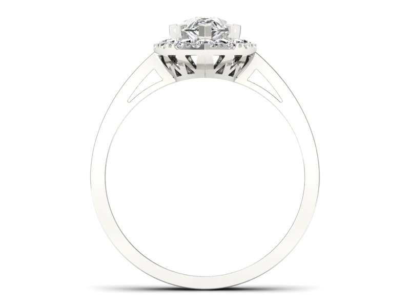 Złoty pierścionek z diamentami białe złoto - p16331b - 2