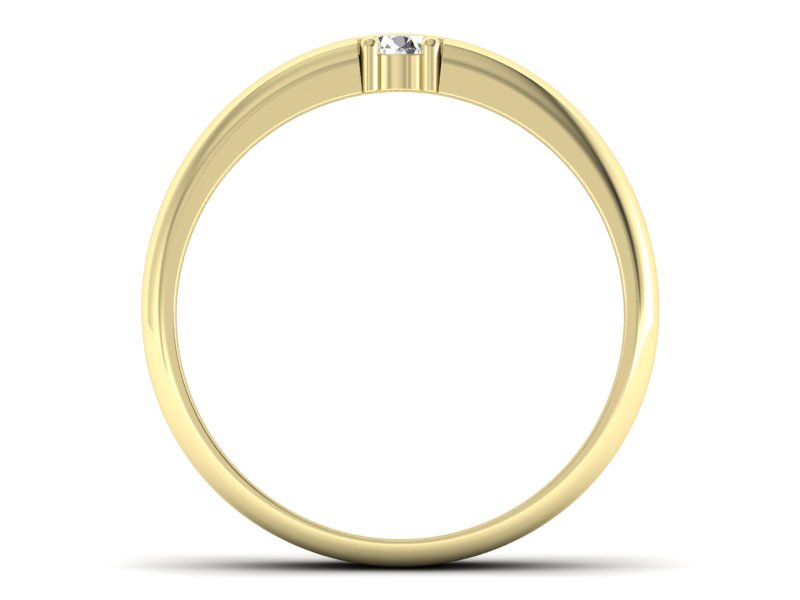 Złoty Pierścionek z brylantem żółte złoto 585 - p16332z - 2