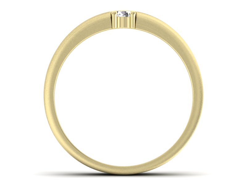 Pierścionek zaręczynowy z diamentem zloty 14k - p16332zmp - 2