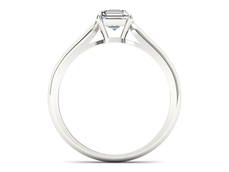 Złoty pierścionek z diamentem białe złoto - p16337b - 2