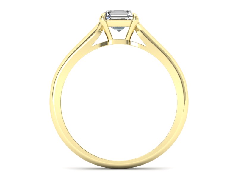 Złoty pierścionek z diamentem żółte złoto - p16337z - 2
