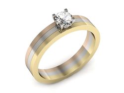 Pierścionek zaręczynowy z diamentem zloty 14k - p16341zbc