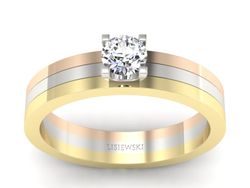 Pierścionek zaręczynowy z diamentem zloty - p16341zbc