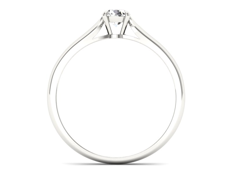 Złoty pierścionek z brylantem białe złoto - p16342b - 2