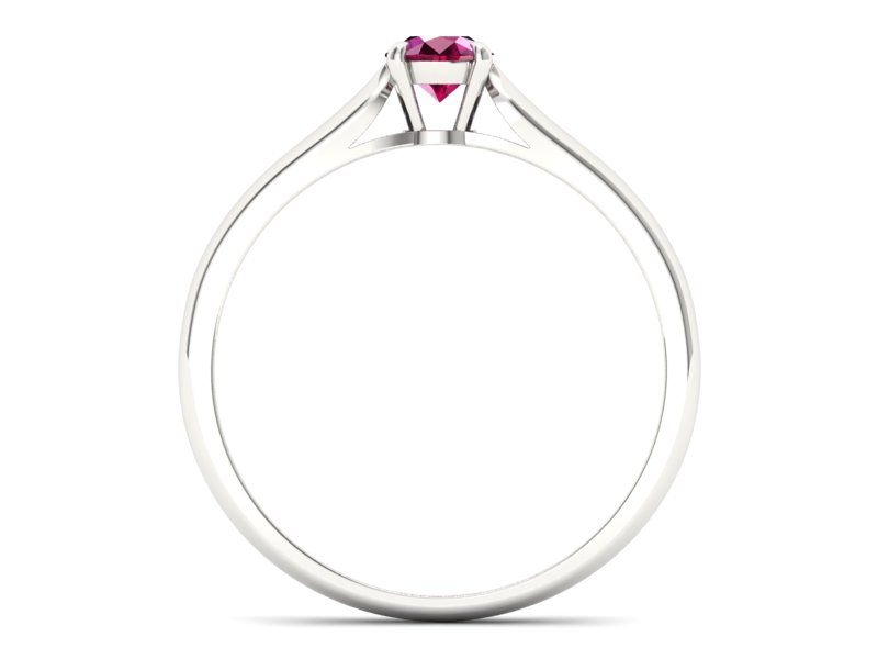 Złoty pierścionek z rubinem białe złoto - p16342br - 2