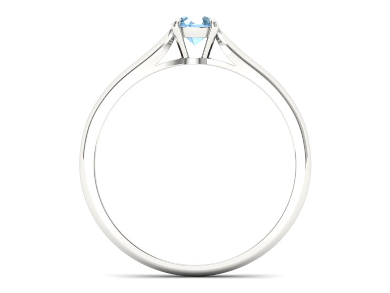 Złoty pierścionek z topazem białe złoto - p16342btp - 2