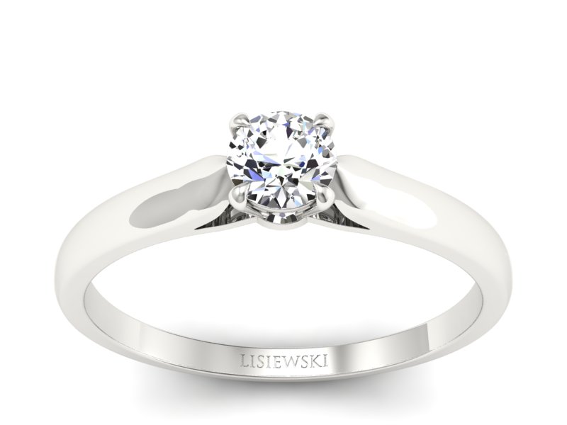 Pierścionek zaręczynowy z diamentem - p16342pt - 1