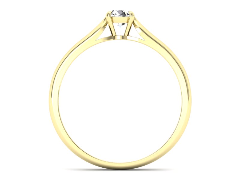 Złoty pierścionek z brylantem żółte złoto - p16342z - 2